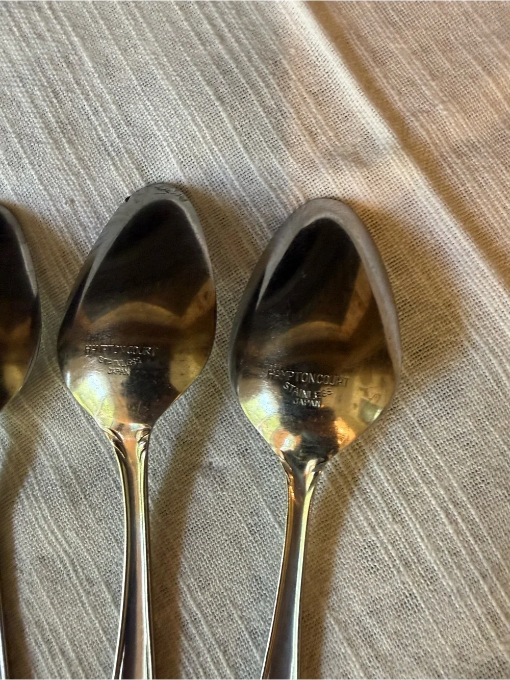Hampton Court Japan Stainless Vintage Flatware Soup Spoons Set of 5